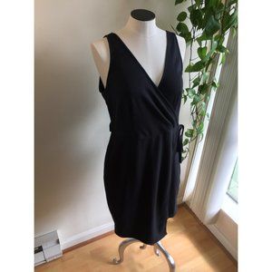 Black faux wrap dress
